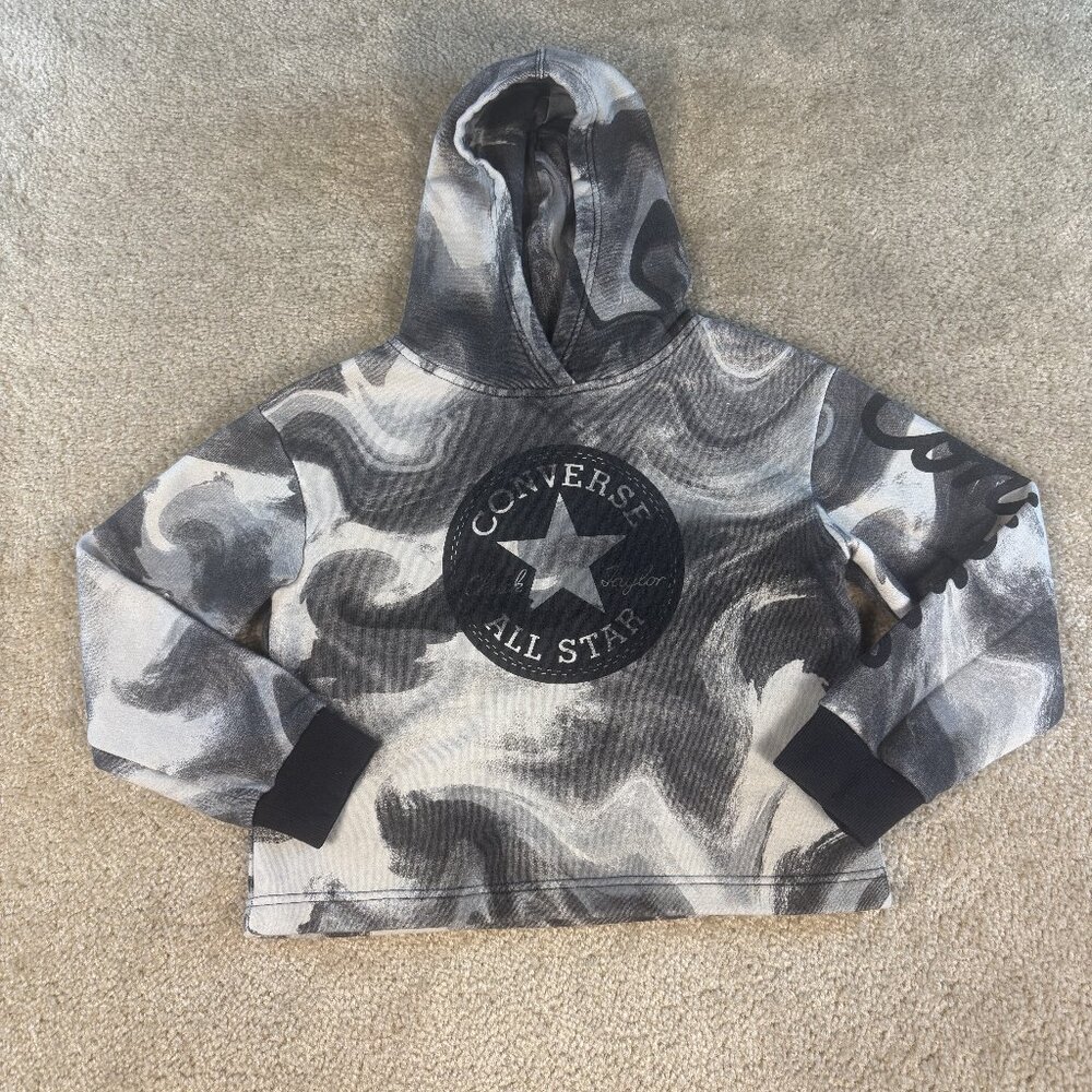 Converse All Star Chuck Taylor Hoodie Pullover Girls Youth Sz M 10-12 Yrs F419